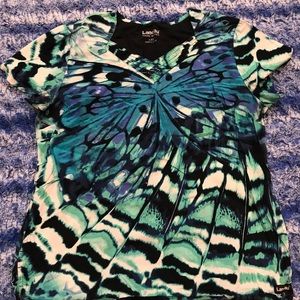 Landau scrub top size large